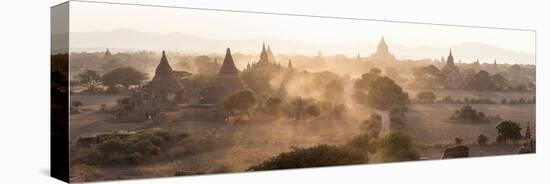 Ancient Temples at Sunset, Bagan, Mandalay Region, Myanmar-null-Stretched Canvas