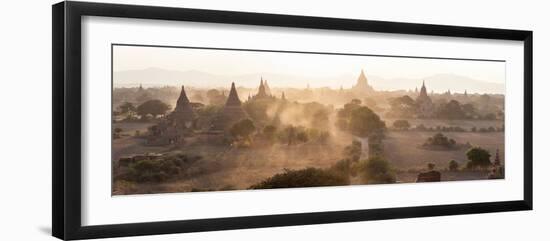Ancient Temples at Sunset, Bagan, Mandalay Region, Myanmar-null-Framed Photographic Print