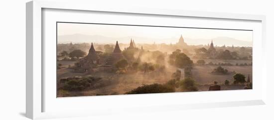 Ancient Temples at Sunset, Bagan, Mandalay Region, Myanmar-null-Framed Photographic Print