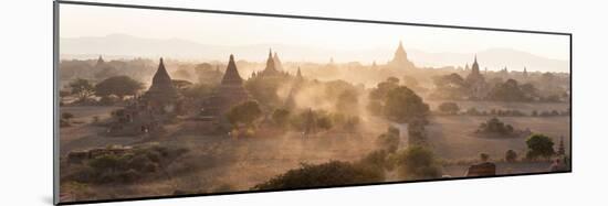 Ancient Temples at Sunset, Bagan, Mandalay Region, Myanmar-null-Mounted Photographic Print