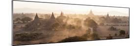 Ancient Temples at Sunset, Bagan, Mandalay Region, Myanmar-null-Mounted Photographic Print