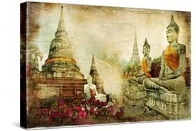 Ancient Thailand - Artwork In Painting Style-Maugli-l-Stretched Canvas