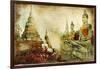 Ancient Thailand - Artwork In Painting Style-Maugli-l-Framed Art Print