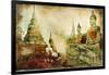 Ancient Thailand - Artwork In Painting Style-Maugli-l-Framed Art Print