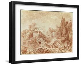 Ancient Theatre, Hadrian's Villa, Near Tivoli-Jean-Honore Fragonard-Framed Giclee Print