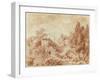 Ancient Theatre, Hadrian's Villa, Near Tivoli-Jean-Honore Fragonard-Framed Giclee Print