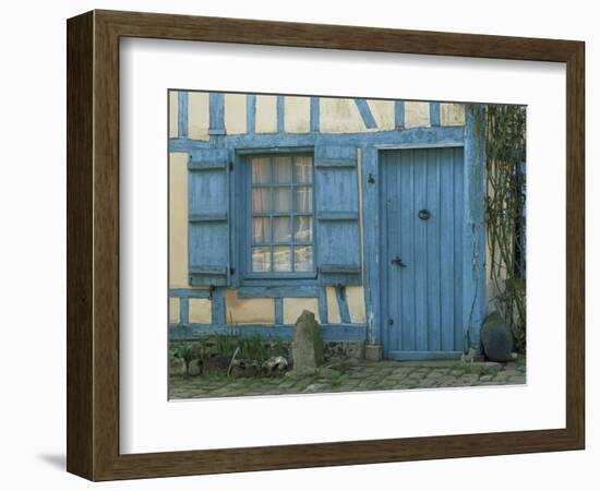 Ancient Timbered House with the Date of 1691 Carved Above Doorway, Gerberoy, Oise, Picardie, France-Tomlinson Ruth-Framed Photographic Print