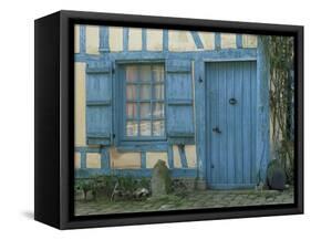 Ancient Timbered House with the Date of 1691 Carved Above Doorway, Gerberoy, Oise, Picardie, France-Tomlinson Ruth-Framed Stretched Canvas