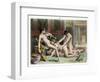 Ancient Times, Illustration of an Orgy, Plate 19 of De Figuris Veneris-Edouard-henri Avril-Framed Giclee Print