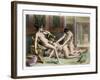 Ancient Times, Illustration of an Orgy, Plate 19 of De Figuris Veneris-Edouard-henri Avril-Framed Giclee Print