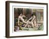 Ancient Times, Illustration of an Orgy, Plate 19 of De Figuris Veneris-Edouard-henri Avril-Framed Giclee Print