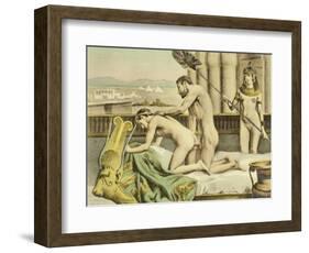 Ancient Times Plate VII from "De Figuris Veneris" by F.K Forberg-Edouard-henri Avril-Framed Giclee Print