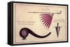 Ancient Tomahawk, Peace Pipe and Dagger, C.1590-John White-Framed Stretched Canvas