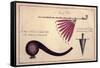 Ancient Tomahawk, Peace Pipe and Dagger, C.1590-John White-Framed Stretched Canvas