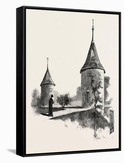 Ancient Towers at Montreal College, Canada, Nineteenth Century-null-Framed Stretched Canvas