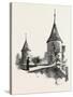 Ancient Towers at Montreal College, Canada, Nineteenth Century-null-Stretched Canvas