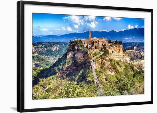 Ancient Town Civita di Bagnoregio Italy-George Oze-Framed Photographic Print