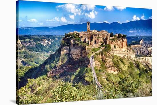 Ancient Town Civita di Bagnoregio Italy-George Oze-Stretched Canvas