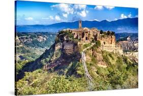 Ancient Town Civita di Bagnoregio Italy-George Oze-Stretched Canvas