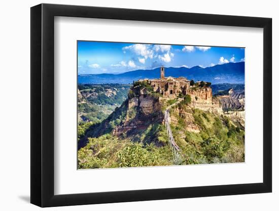 Ancient Town Civita di Bagnoregio Italy-George Oze-Framed Premium Photographic Print