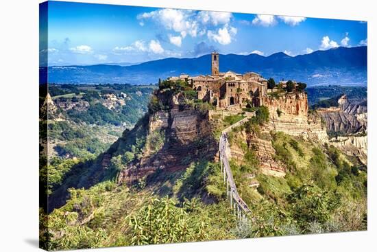 Ancient Town Civita di Bagnoregio Italy-George Oze-Stretched Canvas