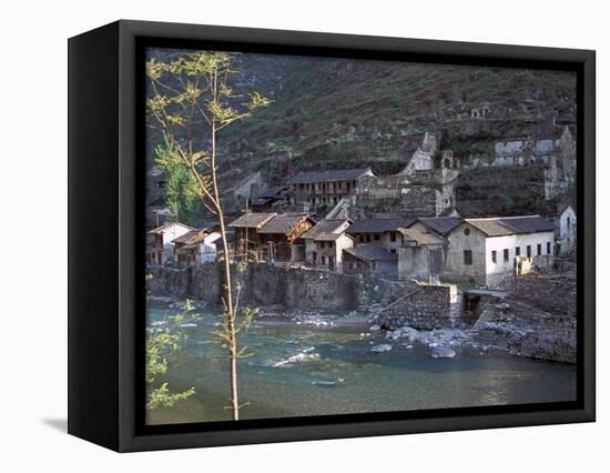 Ancient Town of Ningchang on the Yangtze River, Three Gorges, China-Keren Su-Framed Stretched Canvas