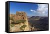 Ancient Town of Zakati, Central Mountains of Bukur, Yemen, Middle East-Bruno Morandi-Framed Stretched Canvas