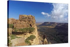 Ancient Town of Zakati, Central Mountains of Bukur, Yemen, Middle East-Bruno Morandi-Stretched Canvas