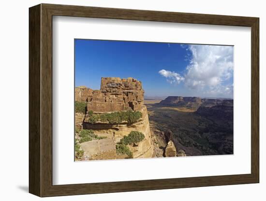 Ancient Town of Zakati, Central Mountains of Bukur, Yemen, Middle East-Bruno Morandi-Framed Photographic Print