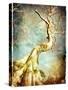 Ancient Tree Of Cambodian Temple - Artistic Retro Picture-Maugli-l-Stretched Canvas