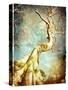 Ancient Tree Of Cambodian Temple - Artistic Retro Picture-Maugli-l-Stretched Canvas