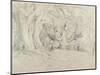 Ancient Trees, Lullingstone Park, 1828 (Graphite on Paper)-Samuel Palmer-Mounted Premium Giclee Print