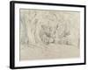 Ancient Trees, Lullingstone Park, 1828 (Graphite on Paper)-Samuel Palmer-Framed Giclee Print