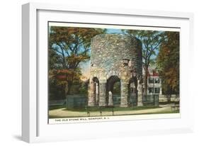 Ancient Viking Tower, Newport, Rhode Island-null-Framed Art Print
