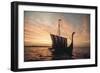 Ancient Vikings Sailed in Vessels Much like this Danish Reproduction off Denmark, 1970 (Photo)-Ted Spiegel-Framed Giclee Print