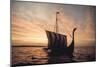 Ancient Vikings Sailed in Vessels Much like this Danish Reproduction off Denmark, 1970 (Photo)-Ted Spiegel-Mounted Giclee Print