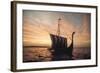 Ancient Vikings Sailed in Vessels Much like this Danish Reproduction off Denmark, 1970 (Photo)-Ted Spiegel-Framed Giclee Print