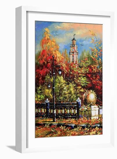 Ancient Vitebsk In The Autumn-balaikin2009-Framed Art Print