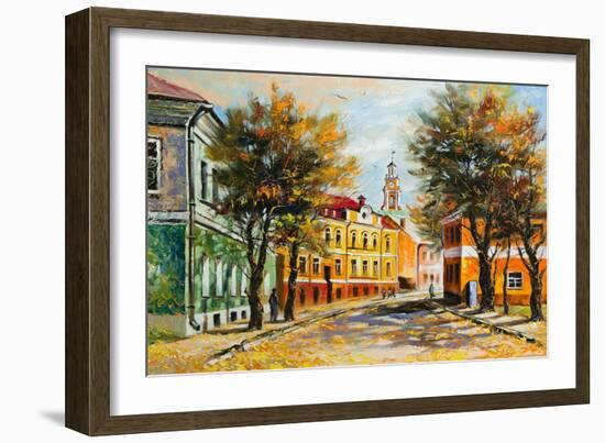 Ancient Vitebsk In The Autumn-balaikin2009-Framed Art Print