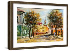 Ancient Vitebsk In The Autumn-balaikin2009-Framed Art Print