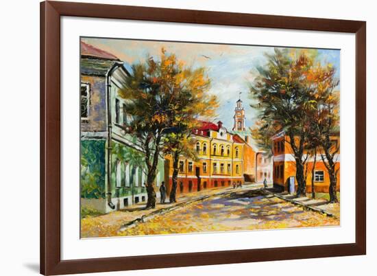 Ancient Vitebsk In The Autumn-balaikin2009-Framed Art Print