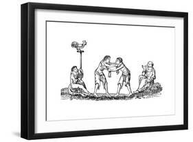 Ancient Wrestling-null-Framed Giclee Print