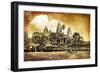 Anciet Angkor - Artwork in Painting Style (From My Cambodian Series)-Maugli-l-Framed Premium Giclee Print