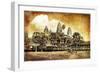 Anciet Angkor - Artwork in Painting Style (From My Cambodian Series)-Maugli-l-Framed Premium Giclee Print