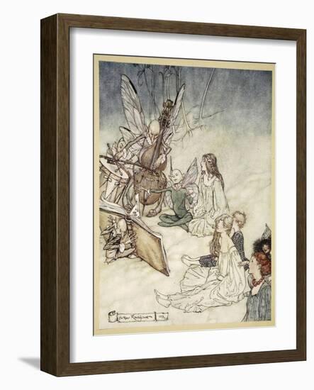 And a Fairy Song, Illustration from 'Midsummer Nights Dream' by William Shakespeare, 1908-Arthur Rackham-Framed Giclee Print