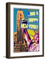 And A Happy New York-Cristian Mielu-Framed Art Print