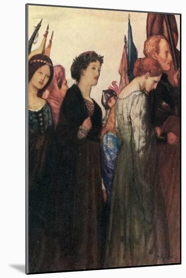 And Beauty Making Beautiful Old Rhyme, in Praise of Ladies Dead and Lovely Knights-Robert Anning Bell-Mounted Giclee Print