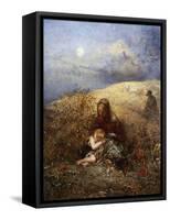 And Dora Took the Child and Went Her Way-Alfred Joseph Woolmer-Framed Stretched Canvas