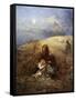 And Dora Took the Child and Went Her Way-Alfred Joseph Woolmer-Framed Stretched Canvas