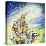 And God Created Dogs 2-Bill Bell-Stretched Canvas